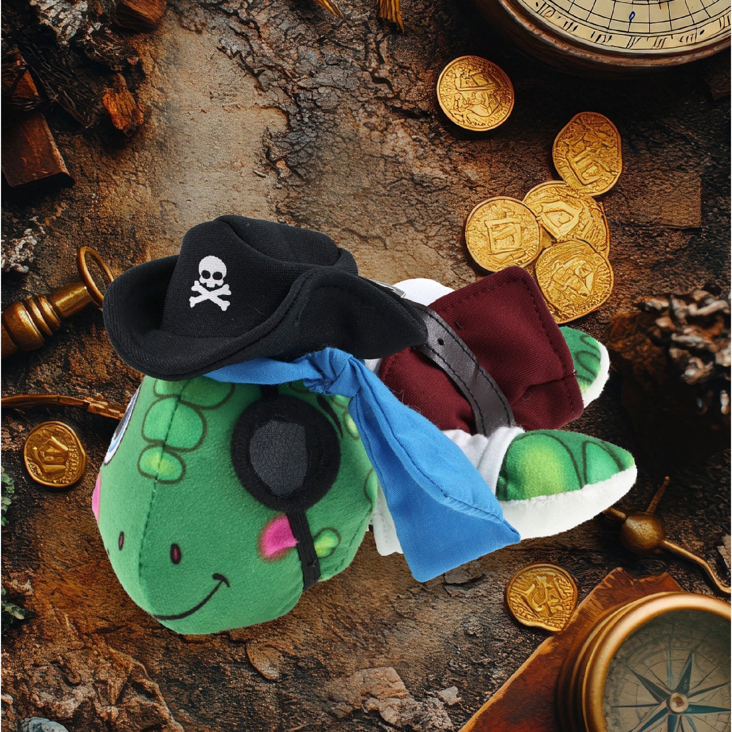 PLUSH BUDDIES - SEA TURTLE PIRATE DRESS UP