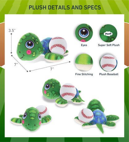 PLUSH BUDDIES - SEA TURTLE WITH BASEBALL PLUSH