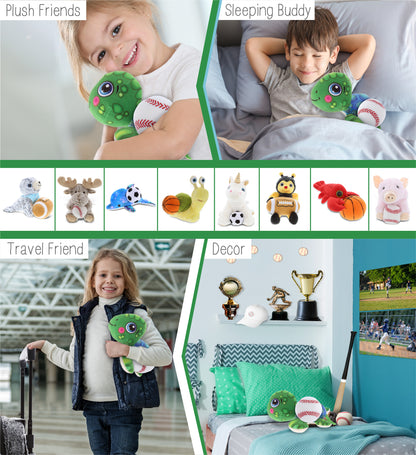 PLUSH BUDDIES - SEA TURTLE WITH BASEBALL PLUSH