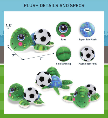 PLUSH BUDDIES - SEA TURTLE WITH SOCCER PLUSH