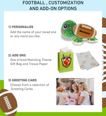 PLUSH BUDDIES - SEA TURTLE WITH FOOTBALL PLUSH