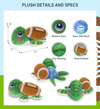 PLUSH BUDDIES - SEA TURTLE WITH FOOTBALL PLUSH