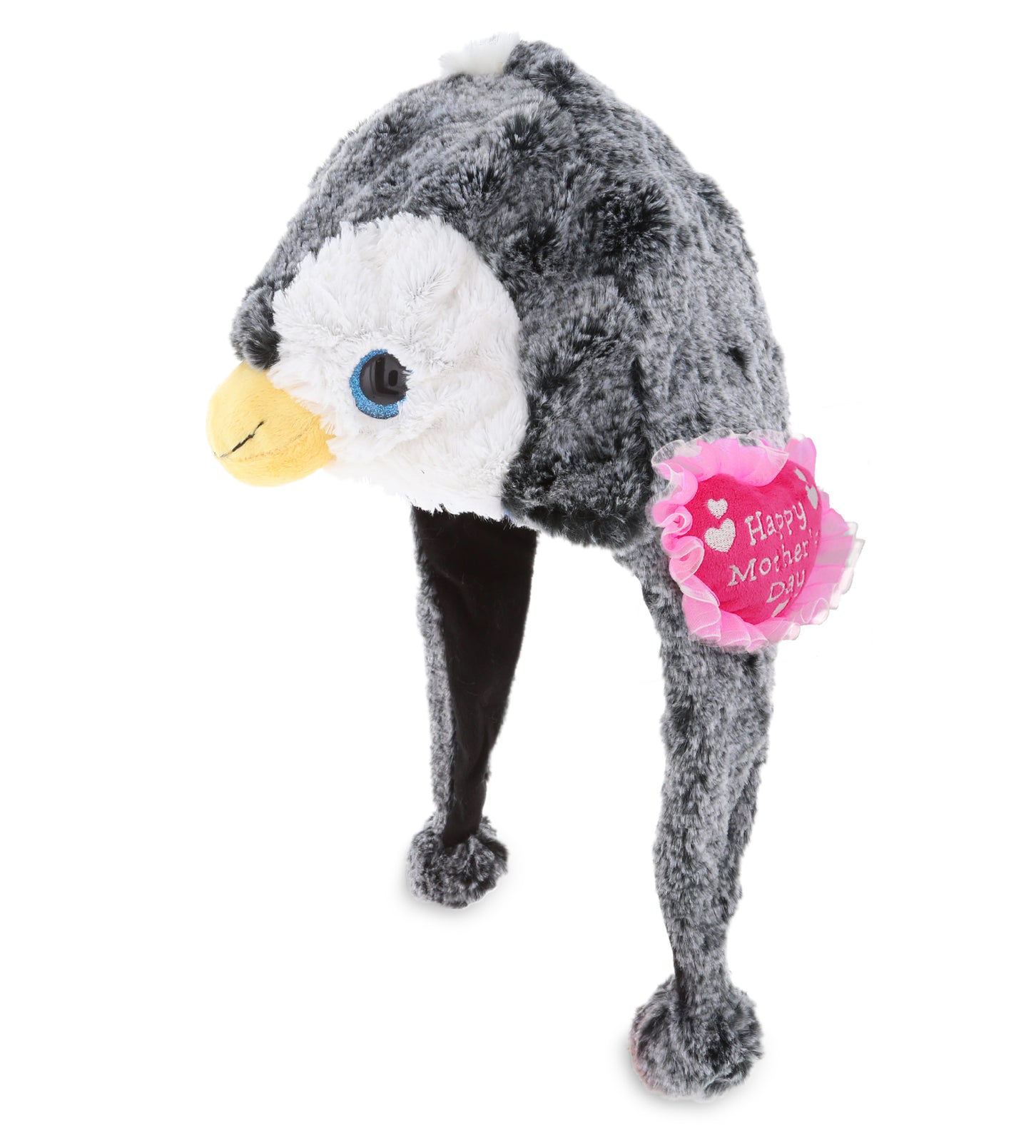PLUSH MOTHERS DAY HEART - SUPER SOFT PLUSH HAT - PENGUIN