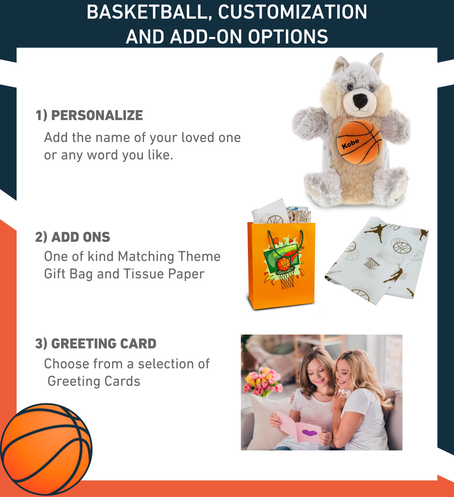 SUPER SOFT PLUSH HAND PUPPET - WOLF WITH BASKETBALL PLUSH