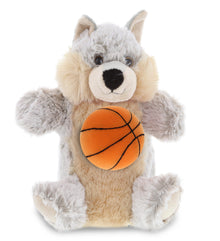SUPER SOFT PLUSH HAND PUPPET - WOLF WITH BASKETBALL PLUSH