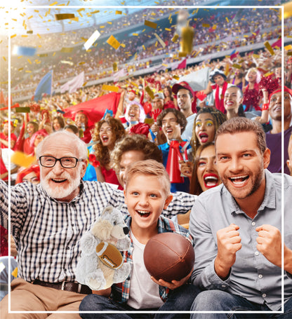 SUPER SOFT PLUSH HAND PUPPET - WOLF WITH FOOTBALL PLUSH