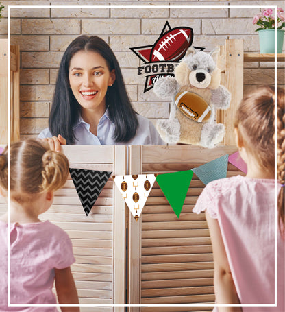 SUPER SOFT PLUSH HAND PUPPET - WOLF WITH FOOTBALL PLUSH