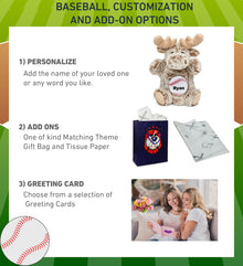 SUPER SOFT PLUSH HAND PUPPET - MOOSE WITH BASEBALL PLUSH