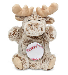 SUPER SOFT PLUSH HAND PUPPET - MOOSE WITH BASEBALL PLUSH