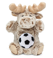 SUPER SOFT PLUSH HAND PUPPET - MOOSE WITH SOCCER PLUSH