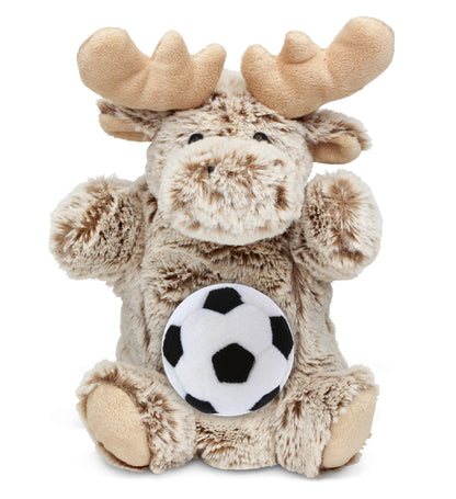 SUPER SOFT PLUSH HAND PUPPET - MOOSE WITH SOCCER PLUSH