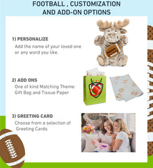 SUPER SOFT PLUSH HAND PUPPET - MOOSE WITH FOOTBALL PLUSH