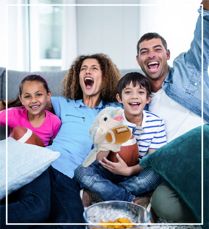 SUPER SOFT PLUSH HAND PUPPET - DOLPHIN WITH FOOTBALL PLUSH