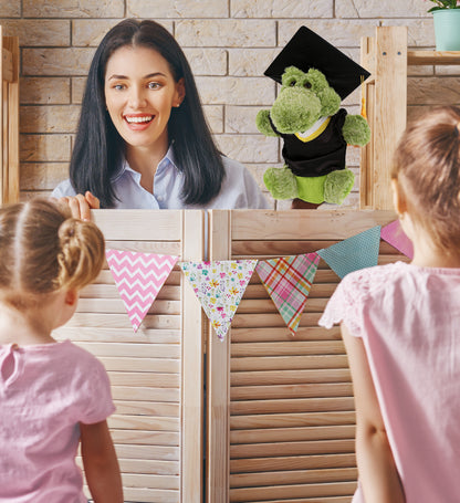 DolliBu Alligator Graduation Plush Toy with Gown and Cap with Tassel - 9 Inches