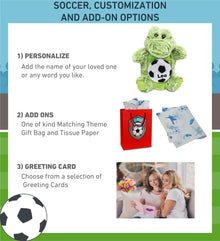 SUPER SOFT PLUSH HAND PUPPET - ALLIGATOR WITH SOCCER PLUSH