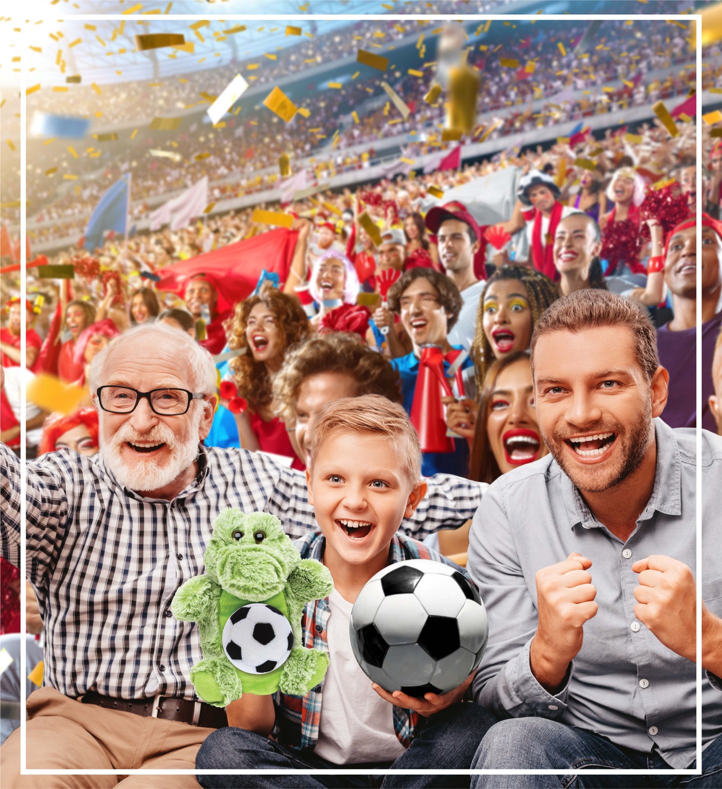 SUPER SOFT PLUSH HAND PUPPET - ALLIGATOR WITH SOCCER PLUSH