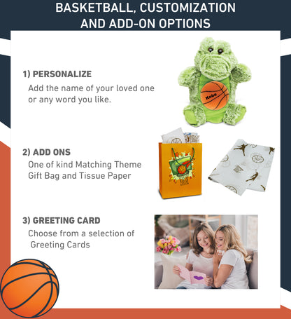 SUPER SOFT PLUSH HAND PUPPET - ALLIGATOR WITH BASKETBALL PLUSH