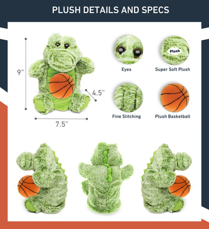 SUPER SOFT PLUSH HAND PUPPET - ALLIGATOR WITH BASKETBALL PLUSH