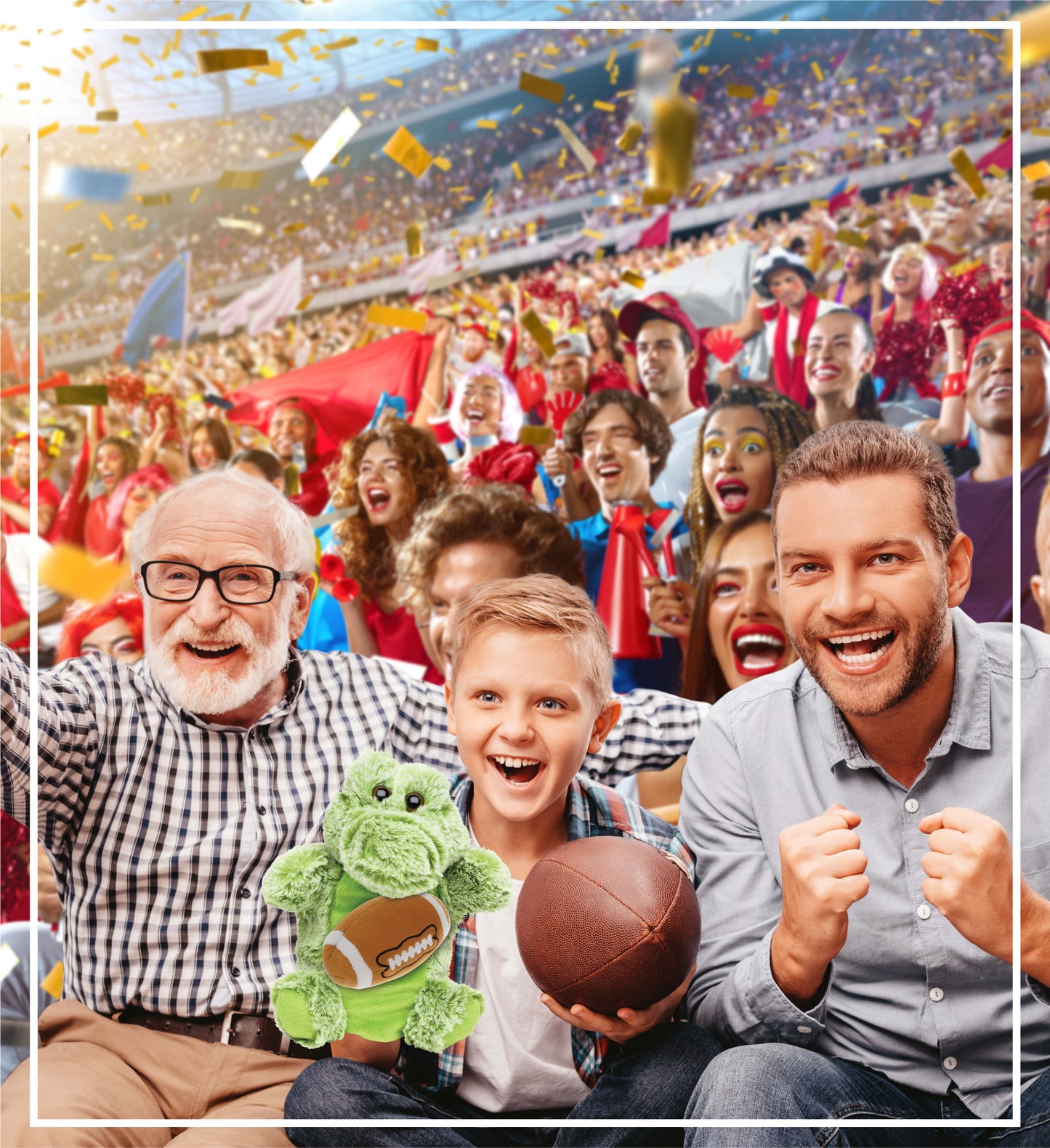 SUPER SOFT PLUSH HAND PUPPET - ALLIGATOR WITH FOOTBALL PLUSH