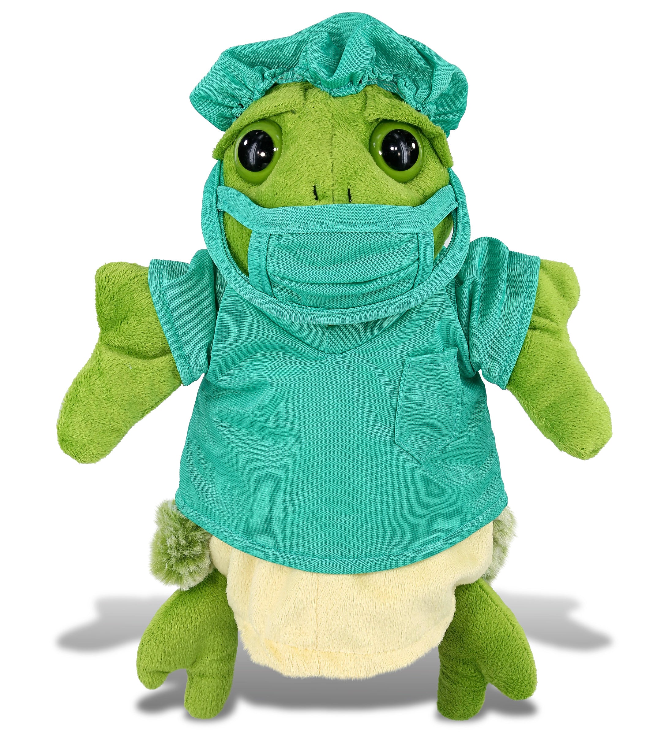 PLUSH DOCTOR - SUPER SOFT PLUSH HAND PUPPET - SEA TURTLE