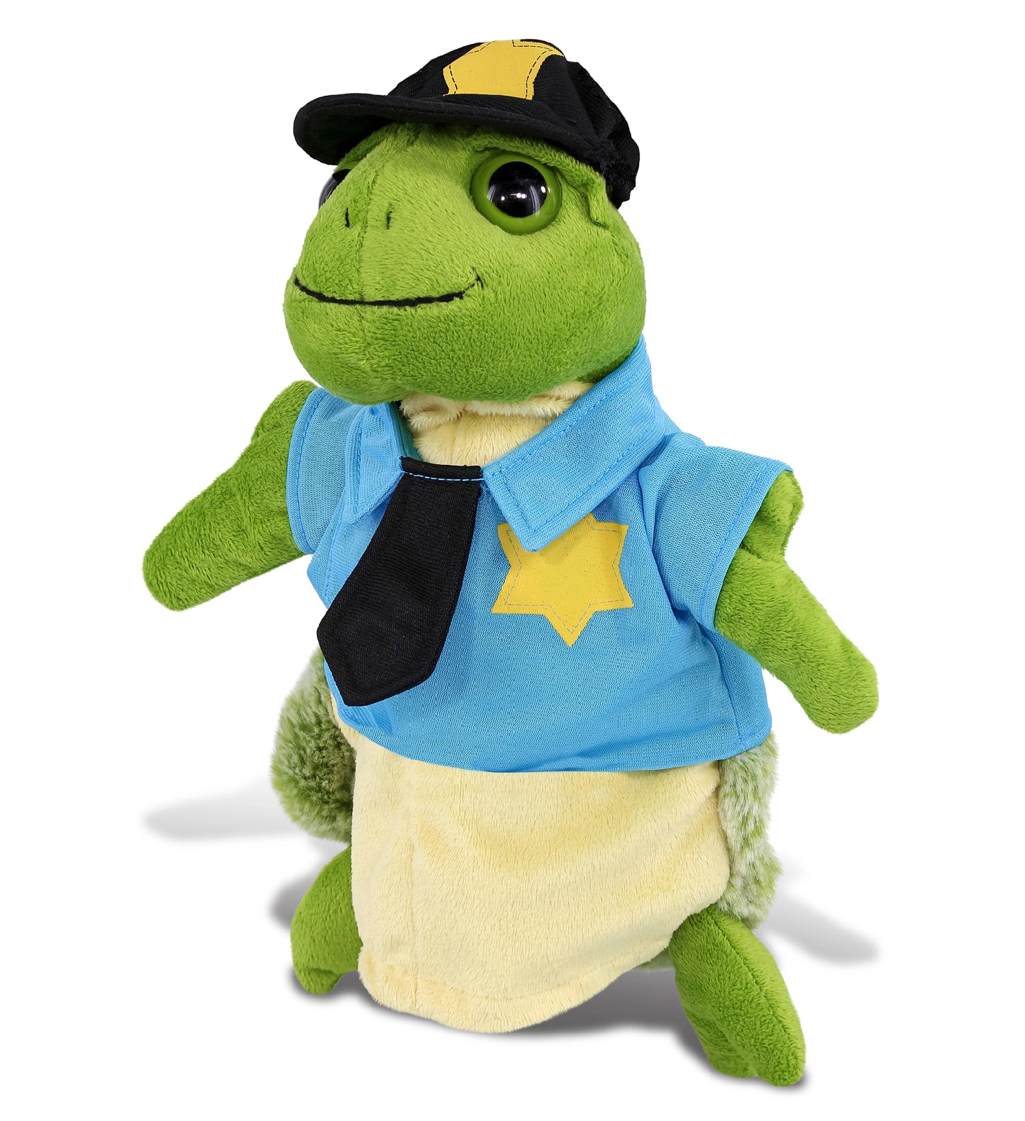 PLUSH POLICE - SUPER SOFT PLUSH HAND PUPPET - SEA TURTLE