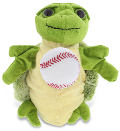 SUPER SOFT PLUSH HAND PUPPET - SEA TURTLE WITH BASEBALL PLUSH
