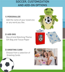 SUPER SOFT PLUSH HAND PUPPET - SEA TURTLE WITH SOCCER PLUSH