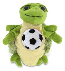 SUPER SOFT PLUSH HAND PUPPET - SEA TURTLE WITH SOCCER PLUSH