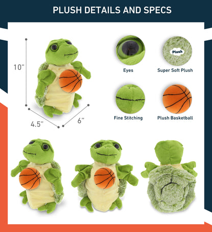 SUPER SOFT PLUSH HAND PUPPET - SEA TURTLE WITH BASKETBALL PLUSH