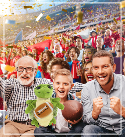 SUPER SOFT PLUSH HAND PUPPET - SEA TURTLE WITH FOOTBALL PLUSH