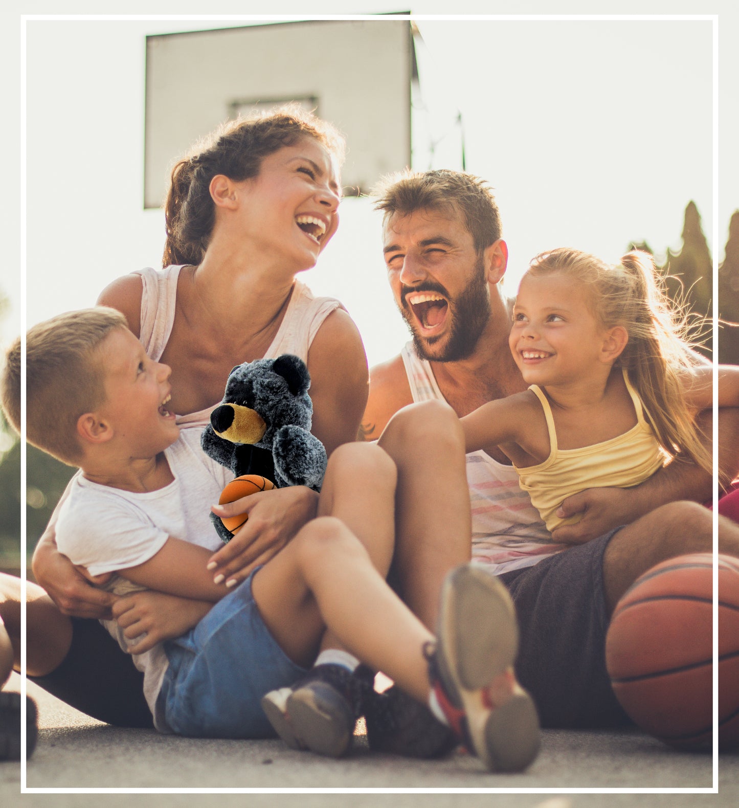 SUPER SOFT PLUSH HAND PUPPET - BLACK BEAR WITH BASKETBALL PLUSH