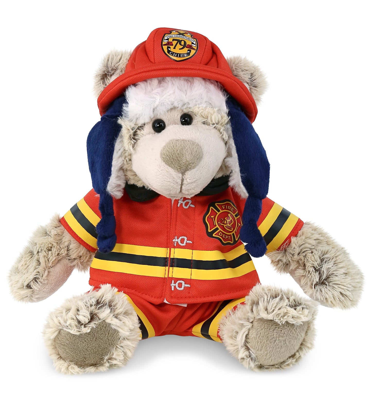 PLUSH FIREMAN - SUPER SOFT PLUSH WITH CLOTHES - POLAR BEAR