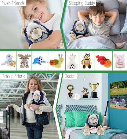 SUPER SOFT PLUSH WITH CLOTHES - POLAR BEAR WITH BASEBALL PLUSH