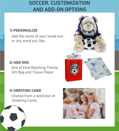 SUPER SOFT PLUSH WITH CLOTHES - POLAR BEAR WITH SOCCER PLUSH