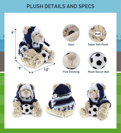 SUPER SOFT PLUSH WITH CLOTHES - POLAR BEAR WITH SOCCER PLUSH