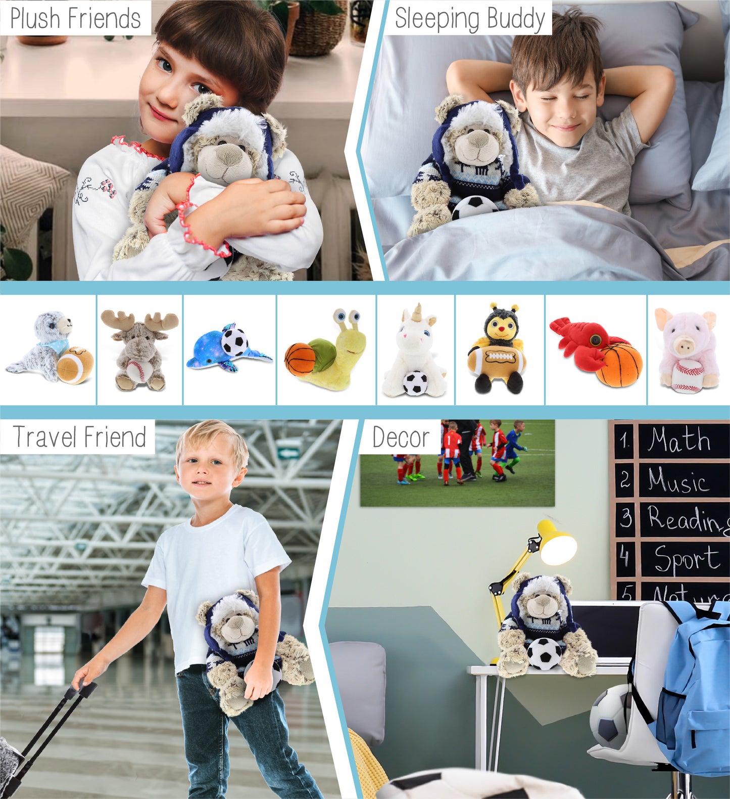 SUPER SOFT PLUSH WITH CLOTHES - POLAR BEAR WITH SOCCER PLUSH