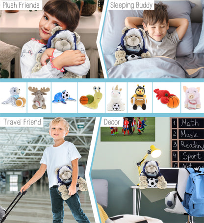 SUPER SOFT PLUSH WITH CLOTHES - POLAR BEAR WITH SOCCER PLUSH