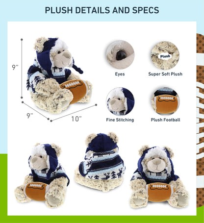 SUPER SOFT PLUSH WITH CLOTHES - POLAR BEAR WITH FOOTBALL PLUSH