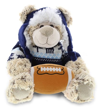 SUPER SOFT PLUSH WITH CLOTHES - POLAR BEAR WITH FOOTBALL PLUSH