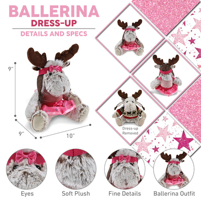 SUPER SOFT PLUSH WITH CLOTHES - MOOSE BALLERINA