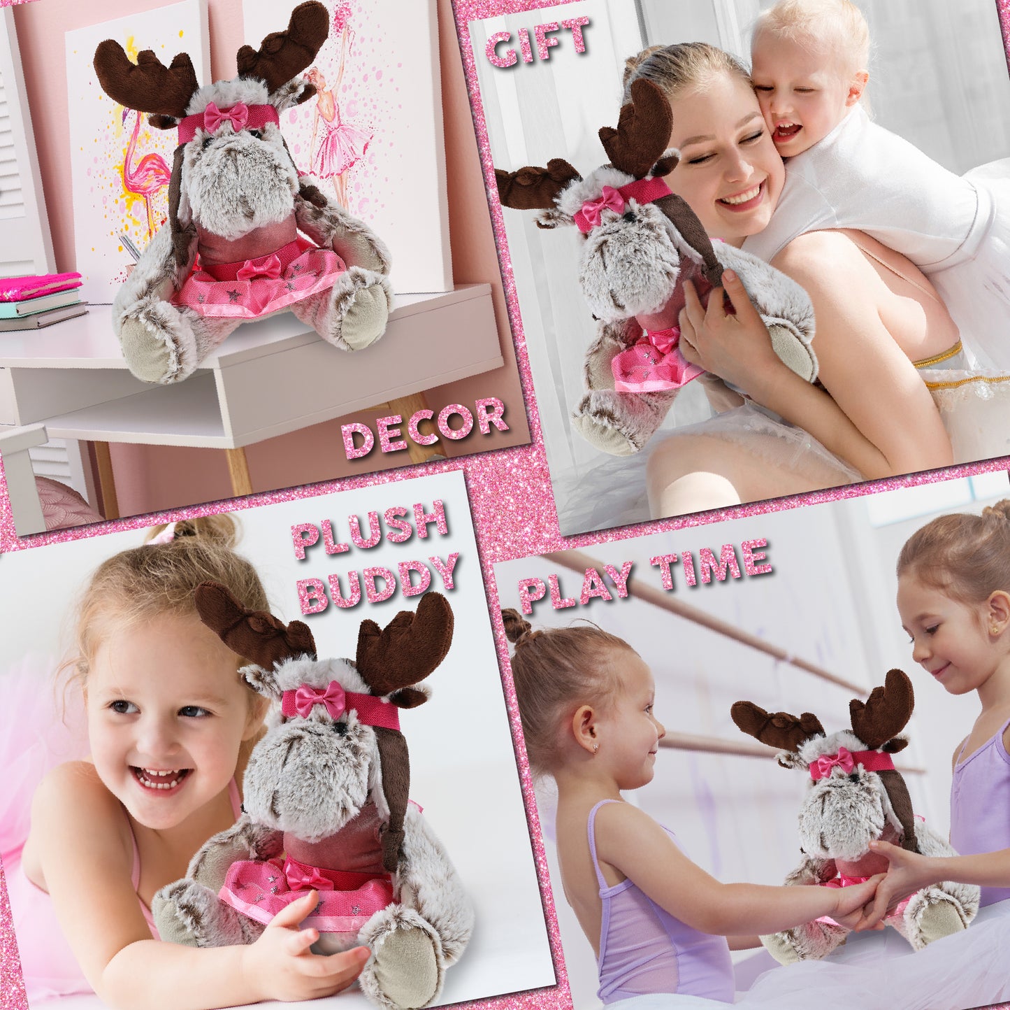 SUPER SOFT PLUSH WITH CLOTHES - MOOSE BALLERINA
