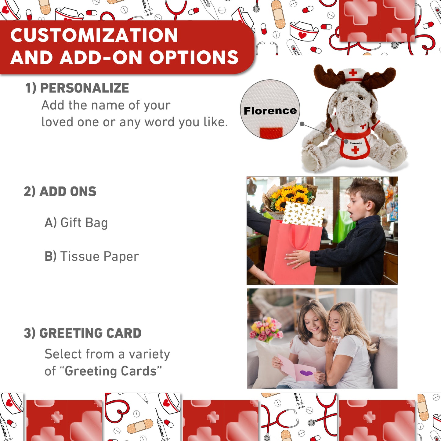 SUPER SOFT PLUSH WITH CLOTHES - MOOSE NURSE