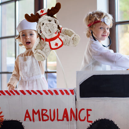 SUPER SOFT PLUSH WITH CLOTHES - MOOSE NURSE