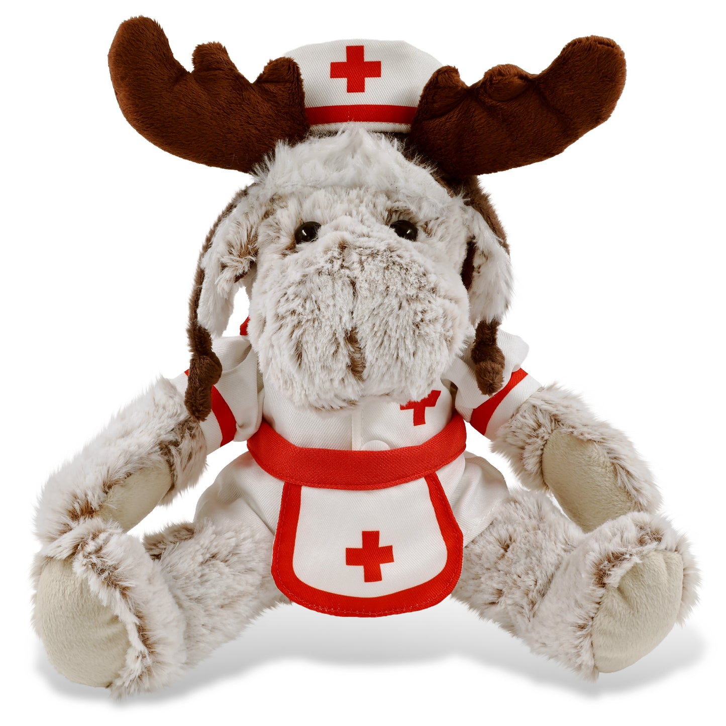 SUPER SOFT PLUSH WITH CLOTHES - MOOSE NURSE