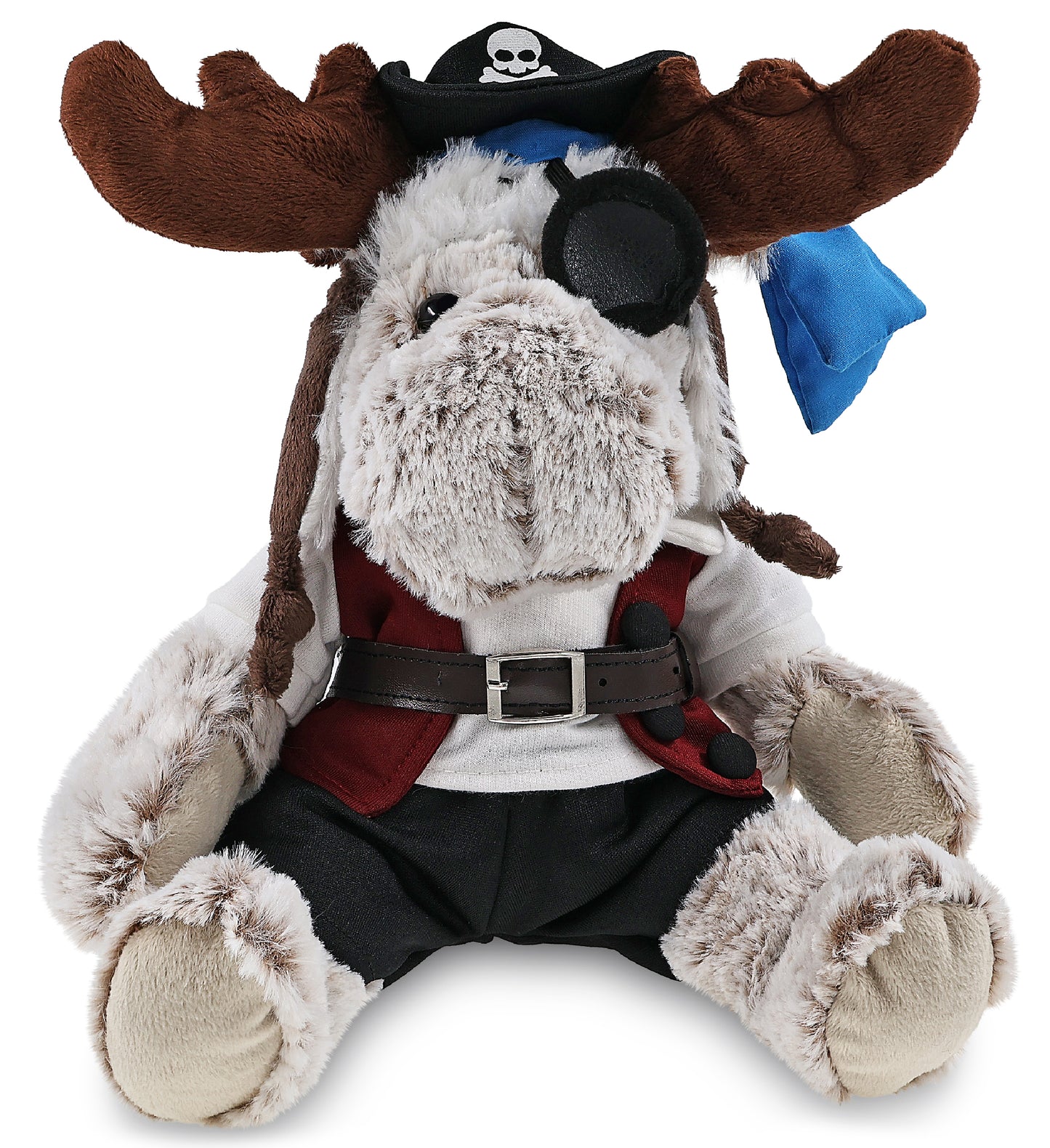 SUPER SOFT PLUSH WITH CLOTHES - MOOSE PIRATE DRESS UP