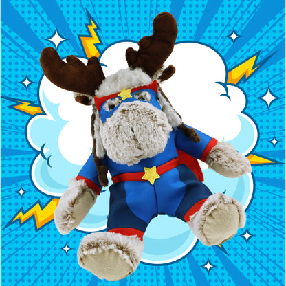 SUPER SOFT PLUSH WITH CLOTHES - MOOSE SUPER HERO
