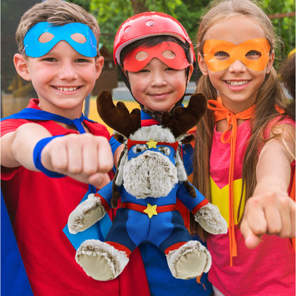 SUPER SOFT PLUSH WITH CLOTHES - MOOSE SUPER HERO
