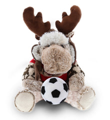 SUPER SOFT PLUSH WITH CLOTHES - MOOSE WITH SOCCER PLUSH