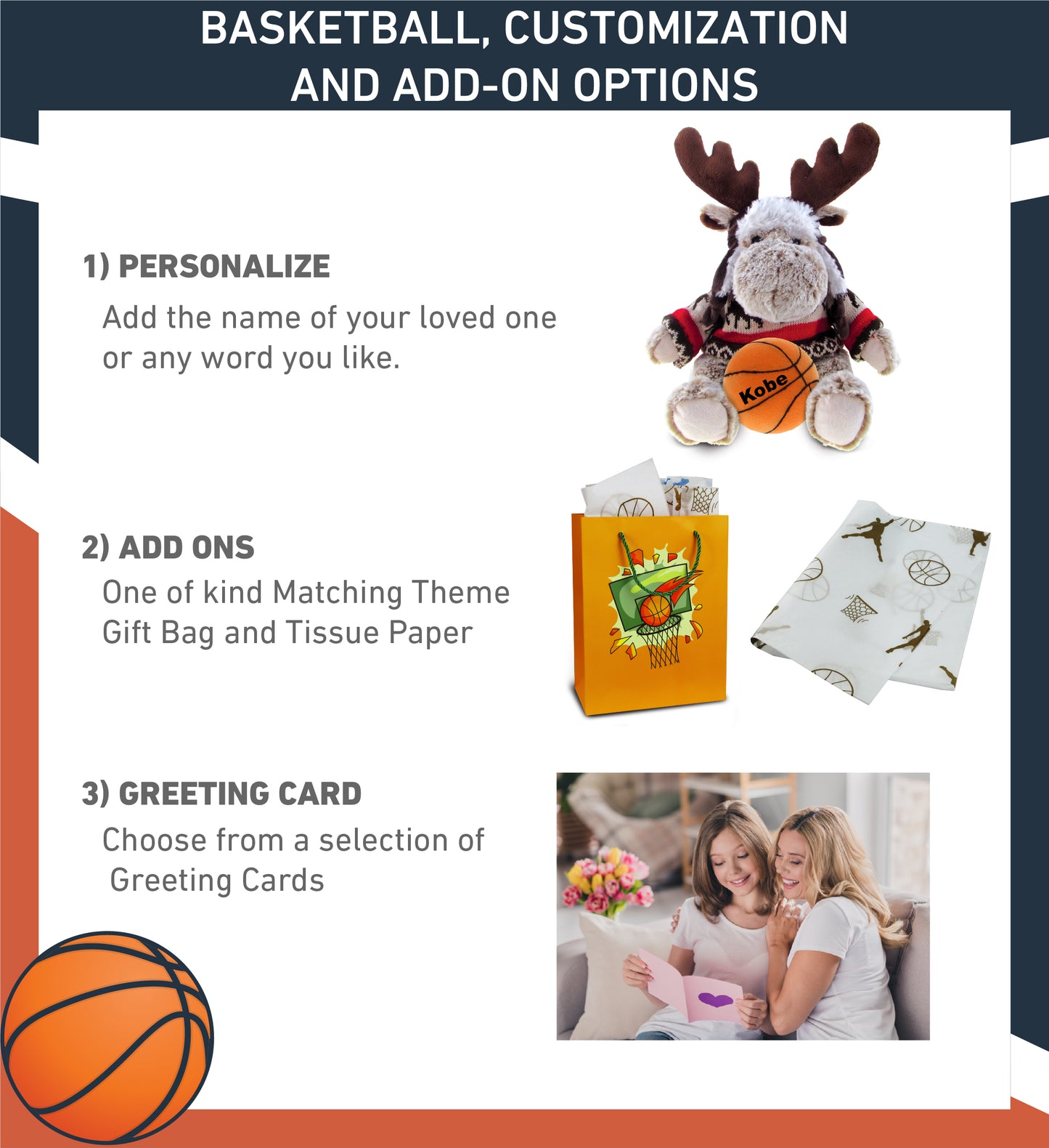 SUPER SOFT PLUSH WITH CLOTHES - MOOSE WITH BASKETBALL PLUSH