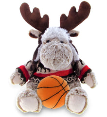 SUPER SOFT PLUSH WITH CLOTHES - MOOSE WITH BASKETBALL PLUSH